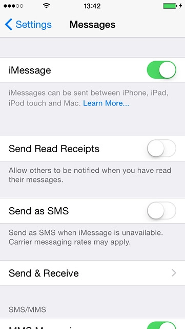 Press the indicator next to 