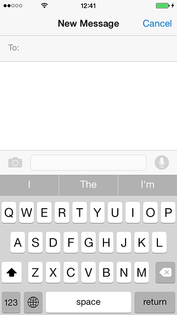 Press the writing language icon until the required language has been selected.