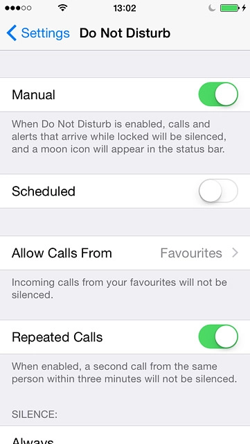 To immediately set your phone to silent mode:Press the indicator next to 
