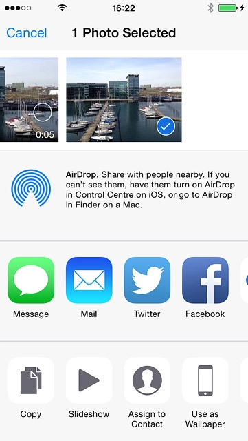 Press AirDrop until the function is turned on.
