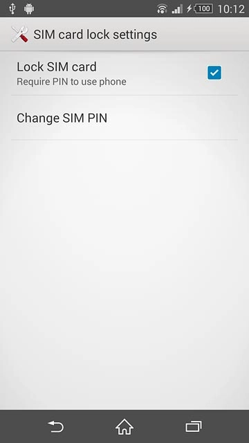 Press Lock SIM card to turn the function on or off.