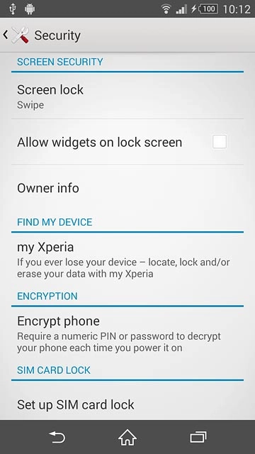 Press Set up SIM card lock.