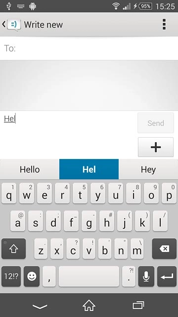 Press the required word to insert it.