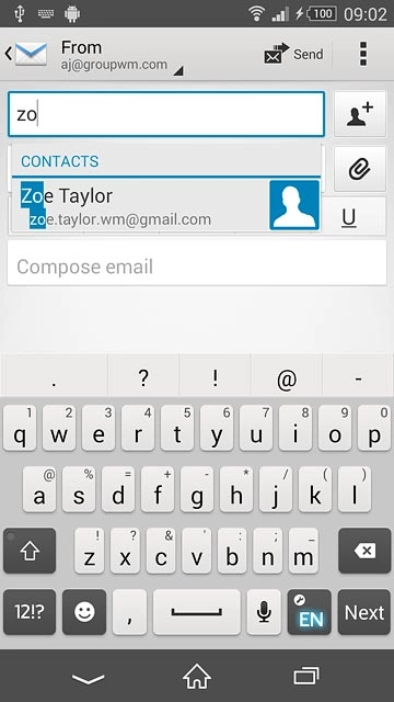Key in the first letters of the required contact.Matching contacts are displayed.Press the required contact.Repeat the procedure to add more recipients.