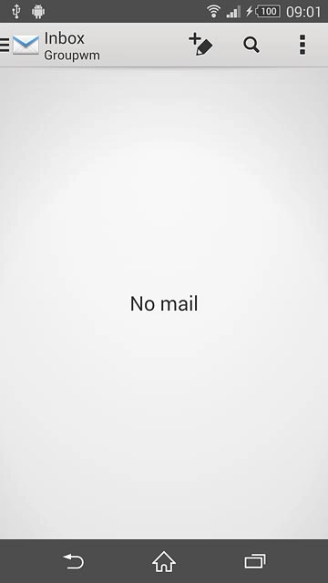 Press the new email message icon.