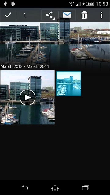 Press the share icon.