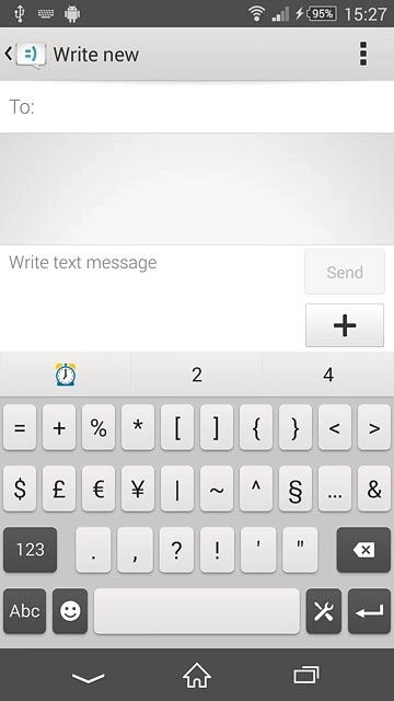 Press Abc to return to text input.