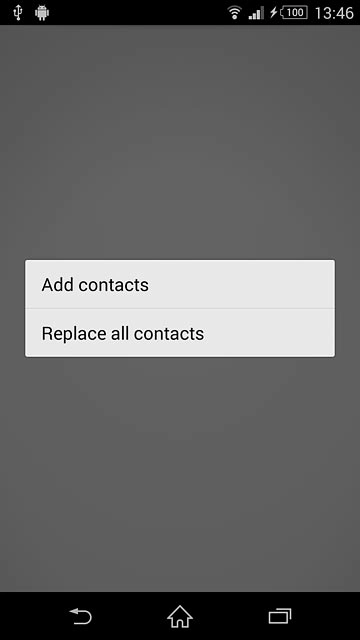 If you select Replace all contacts: