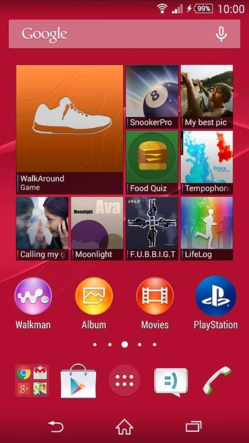 Press the message icon.