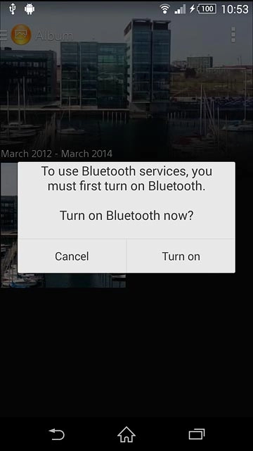If Bluetooth is turned off:Press Turn on to turn on Bluetooth.