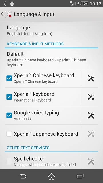 Press the settings icon next to 