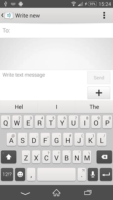 The following steps require that you're writing text and that the keypad is visible.
