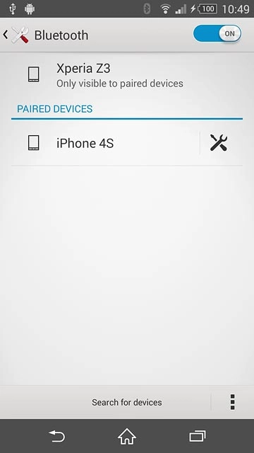 Press the home icon to return to the home screen.