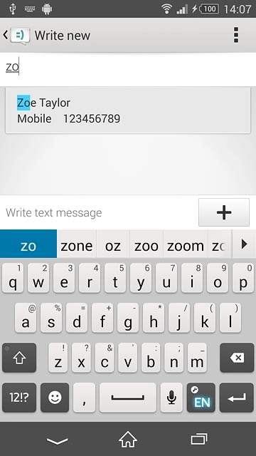 Key in the first letters of the required contact.Matching contacts are displayed.Press the required contact.Repeat the procedure to add more recipients.