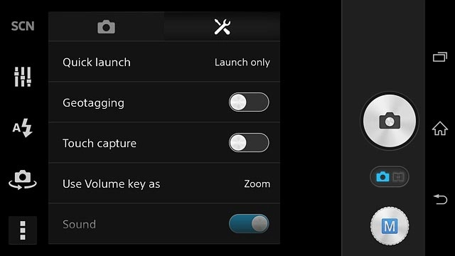 Press the settings icon.