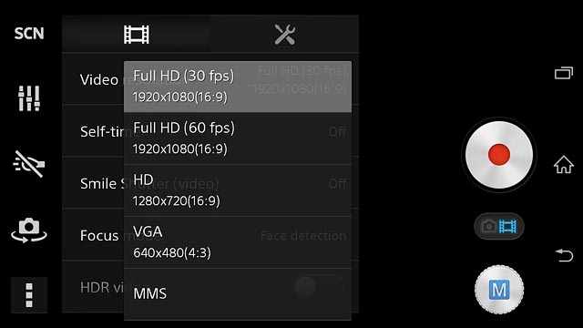 Press the required resolution.