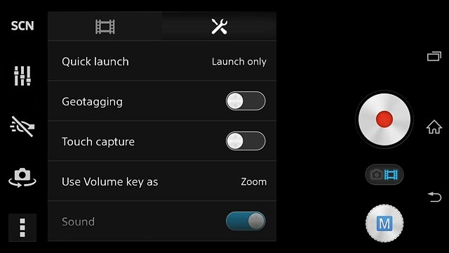 Press the settings icon.