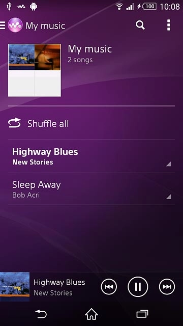 Press the album cover.