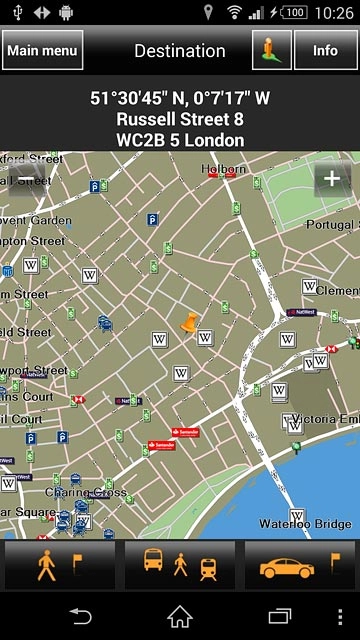 Press the menu icon.