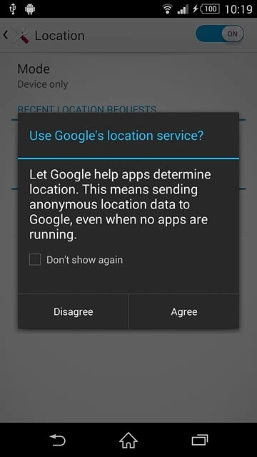 If you turn on the function:Press Agree.