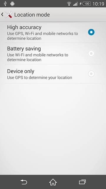 Press High accuracy.