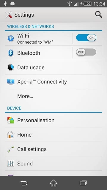 Press Call settings.