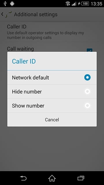 Press Hide number or Show number.