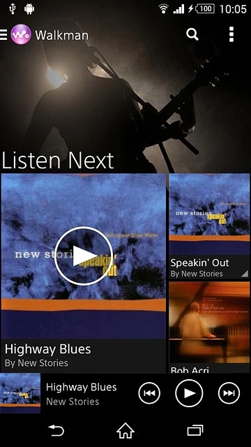 Press the menu icon.