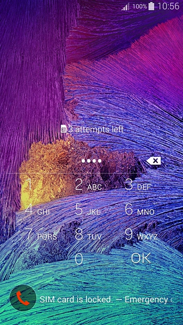 Key in your PIN and press OK.If your phone rejects the SIM:Contact your distributor or service provider where you bought your phone.