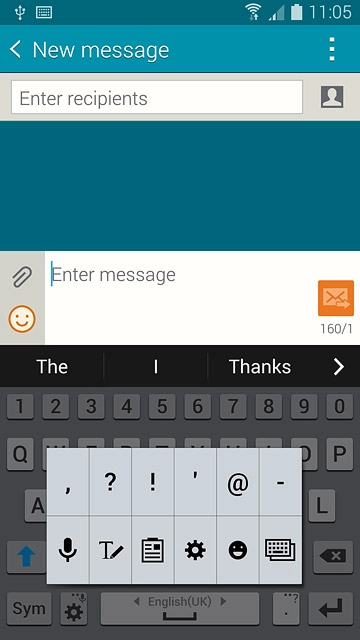 Press the settings icon.