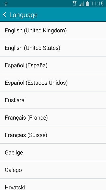 Press the required language.