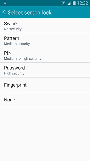 Press Fingerprint.Follow the instructions on the display to add a fingerprint.