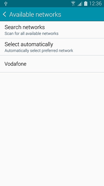 Press the required network.The display will tell you if you have access to the network you've chosen.