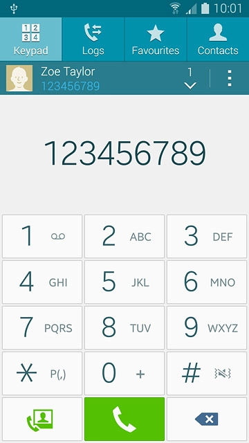 Key in the required number and press the call icon.