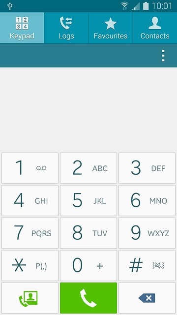 Press the menu icon.