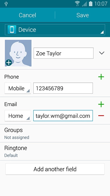 Press the drop down list next to the email address.