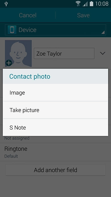 To assign a saved picture:Press Image.