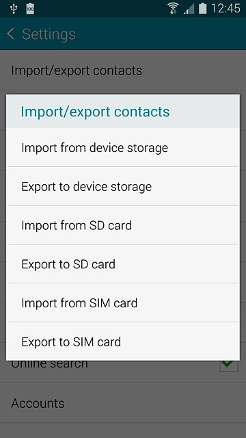 Press Import from SIM card.