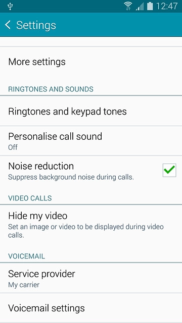 Press Voicemail settings.