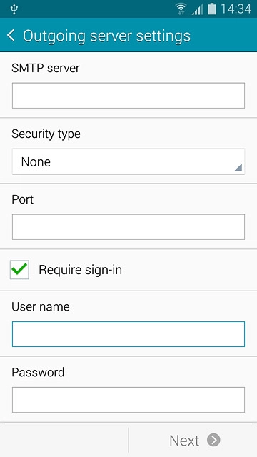 If you turn on SMTP authentication:Press the field below 