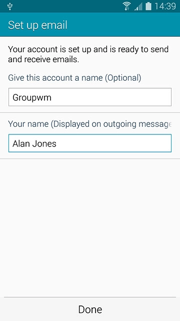 Press Done.Wait while your phone retrieves new email messages.