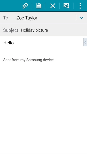 Press the attachment icon.