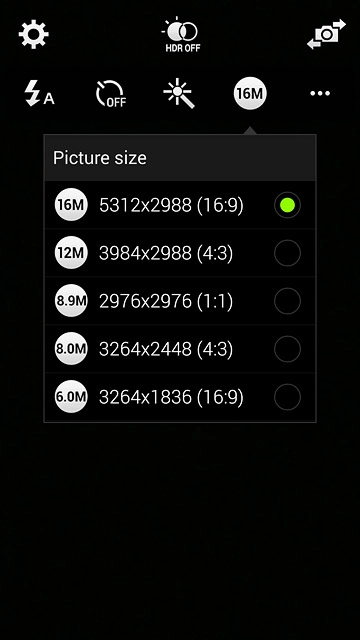 Press the required resolution.
