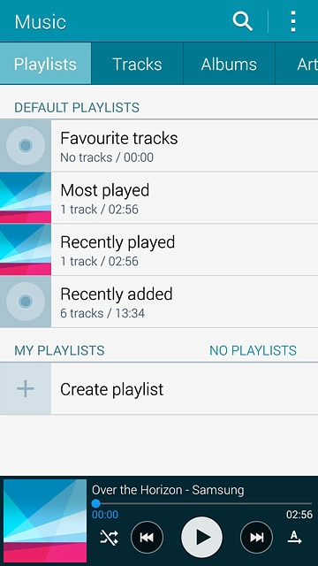 Press Create playlist.