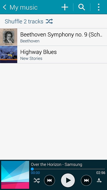 Press the required audio file.