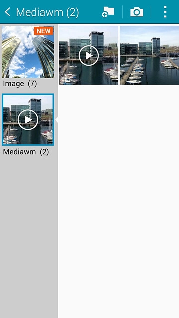 Go to the required folder.Press and hold the required file.