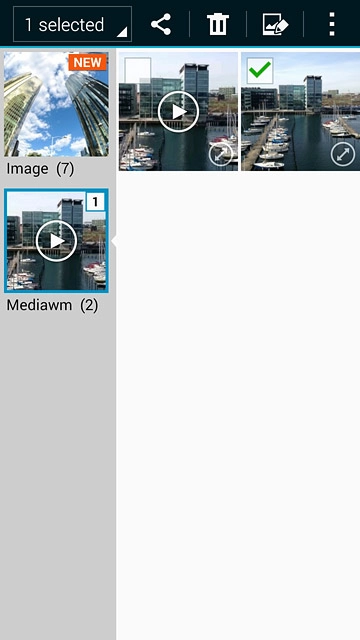 Press the share icon.
