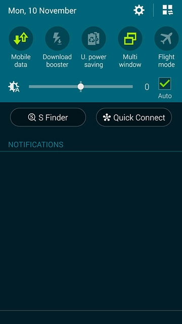 Slide your finger down the display starting from the top edge of your phone.Press Mobile data to turn the function on or off.