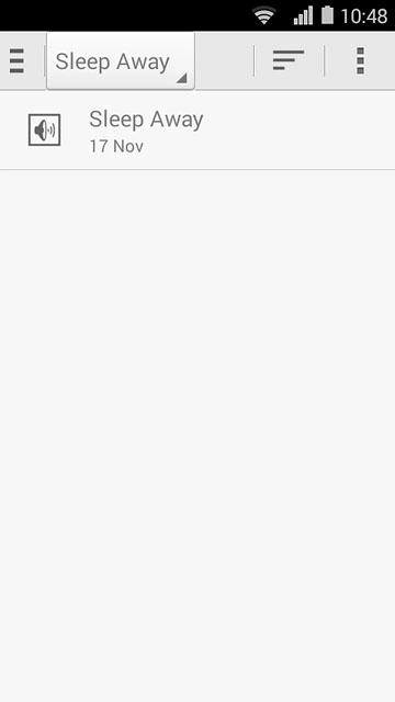 Go to the required folder.Press the required audio file.