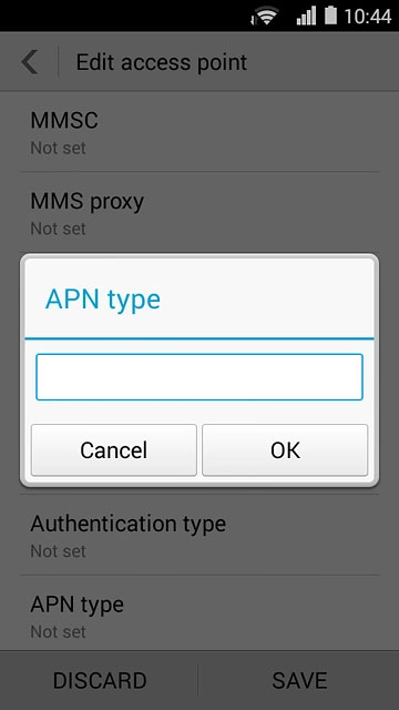 Key in mms and press OK.